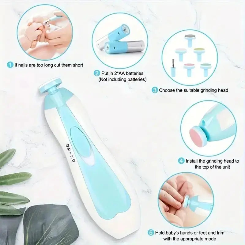 Baby Nail Trimmer Electric Six-in-one Multi-head Manicure Suit Portable