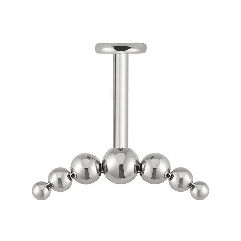 Beads Threadless Cluster Vertical Helix Earring 16G Monroe Cartilage Labret Lip Stud Tragus Piercing
