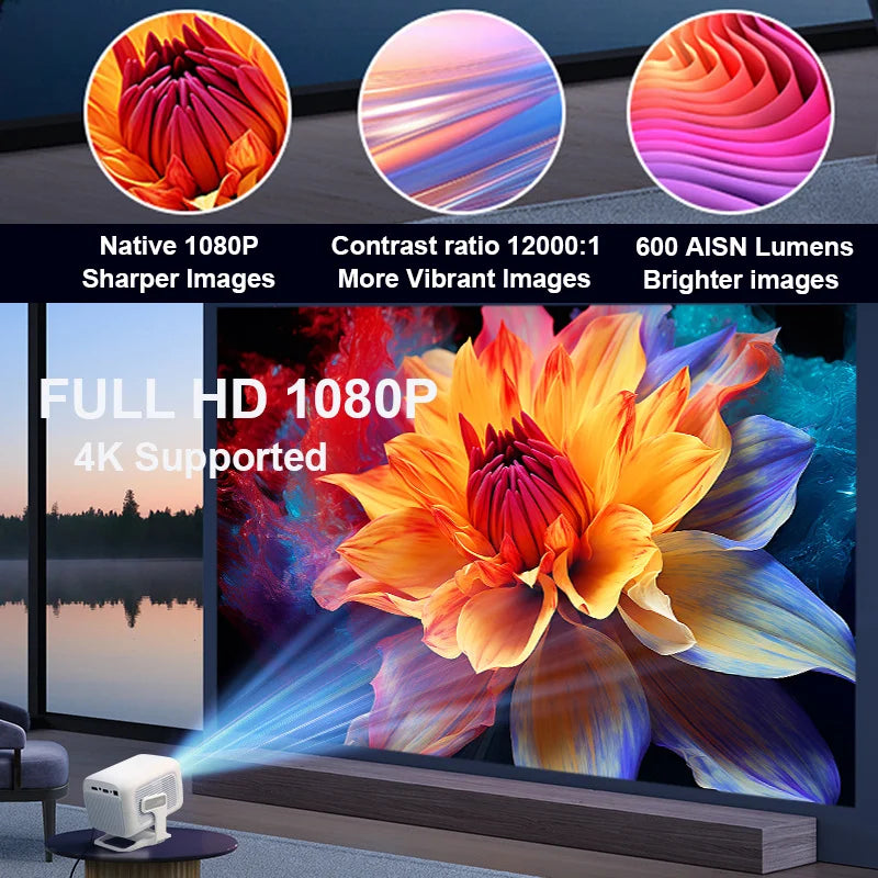 HUAWEISHI 4K Android Projector