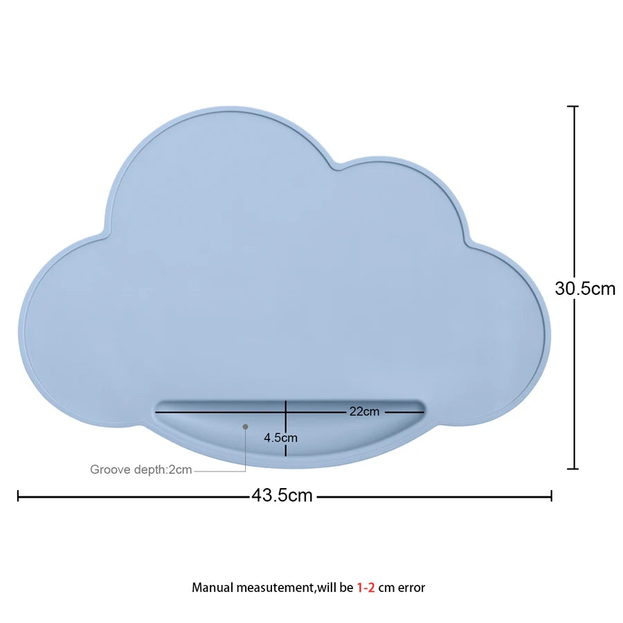 1pc Silicone Cloud Shape Baby Placemat