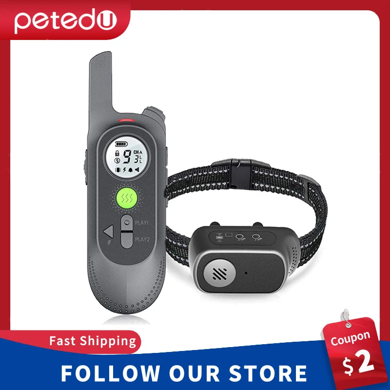 Dog Training Collar with Remote Voice Commands