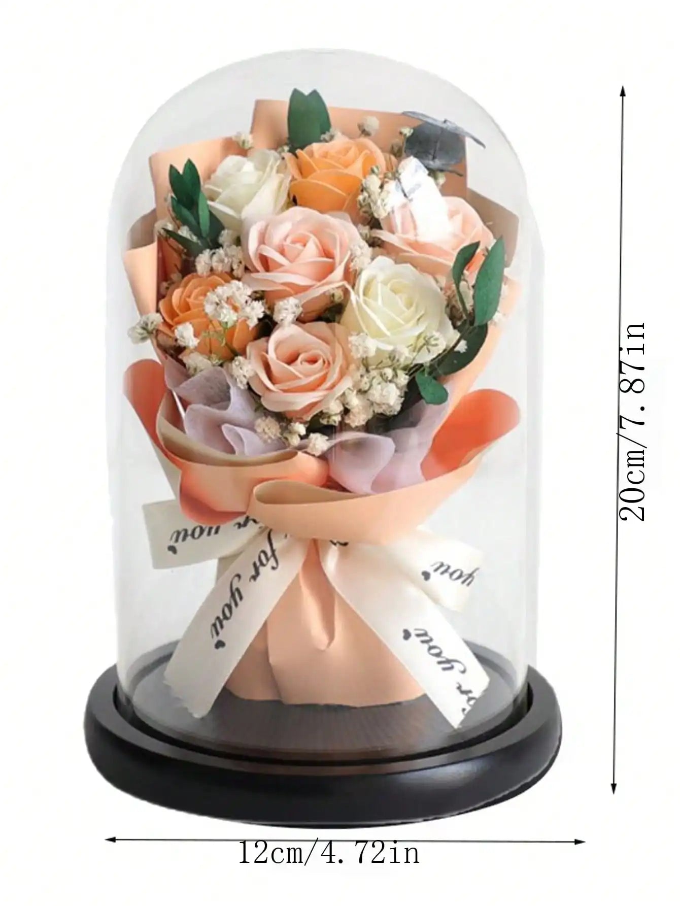 Forever Preserved Real Rose in Glass Dome Women Valentines Day Gifts Eternal Flower for Mother's Day Anniversary Birthday