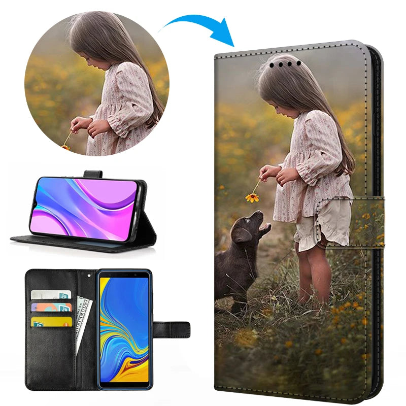 Customized Leather Flip Phone Case For Google Pixel Stand Covers- Free Shipping