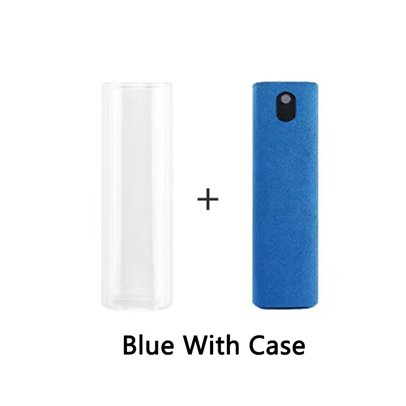 2 In 1 Phone Screen Cleaner Spray Portable Tablet Mobile Phone Touch Screen Cleaner Microfiber Cloth Set Glass Cleaning Artifact