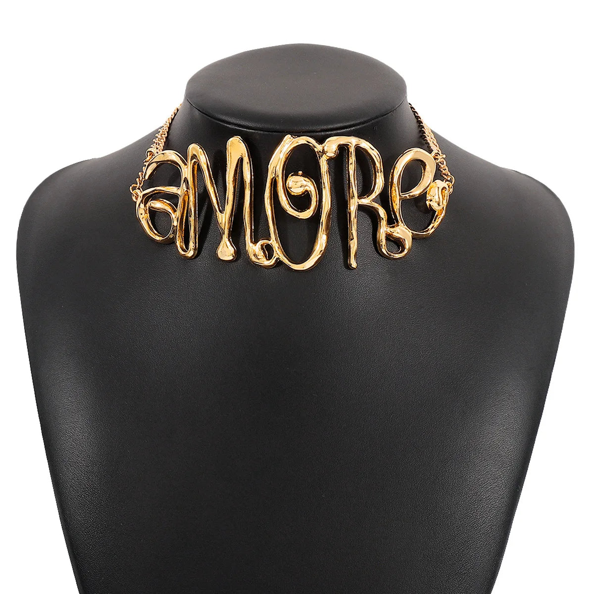 2023 Necklace New Heavy Metal Hip-hop Exaggerated Letter Love Choker Necklace Party Jewelry for Woman Gift Wholesale