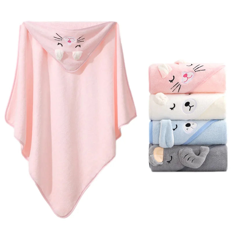 Cartoon Animal Baby Bath Towels Soft Newborn Hooded Towel - BOGO π₯