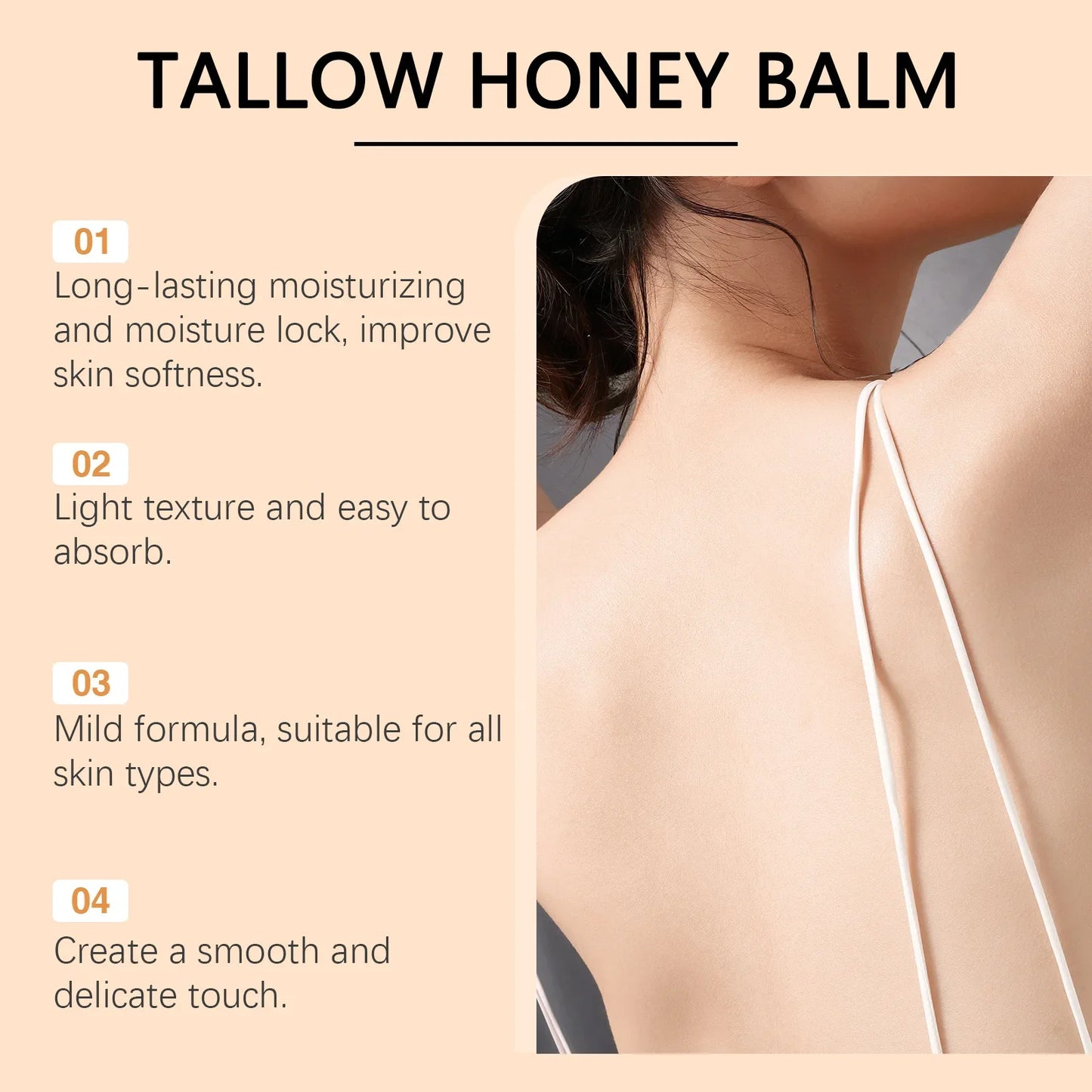 Beef Tallow Face Cream Improves Loose Skin Lasting Moisturizing - Value packs 1x, 2x, 3x