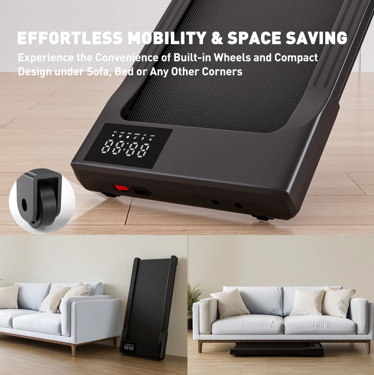 Walking Treadmill 2.5HP 1-6km/for Home Office Exercise Machine