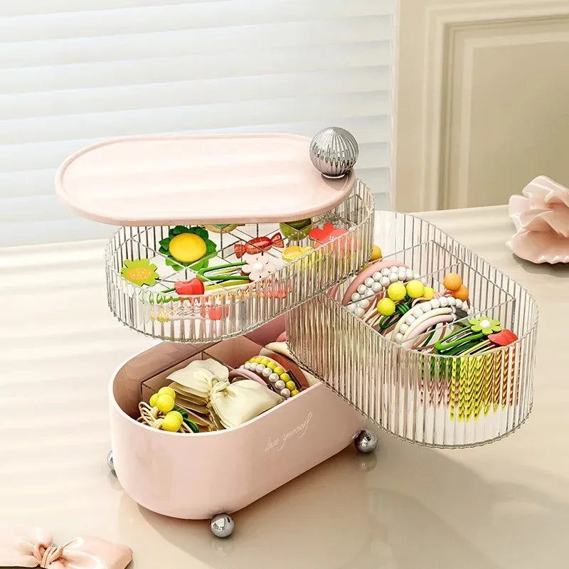 Light Luxury Lipstick Jewelry Dressing Table Storage Rack Jewelry Rotary Table