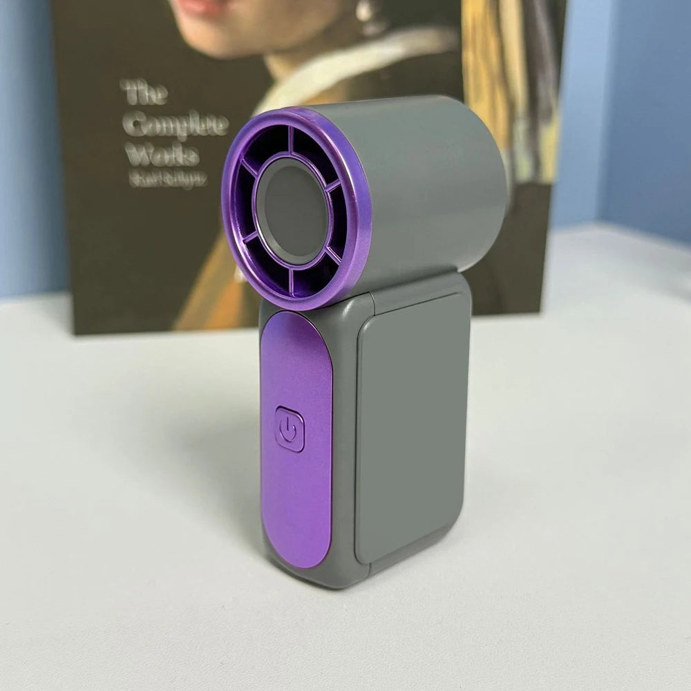 Handheld Folding Fan Type-C Charge Ports Portable