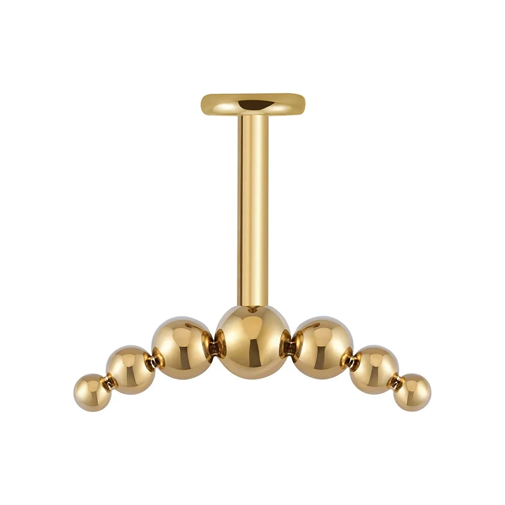 Beads Threadless Cluster Vertical Helix Earring 16G Monroe Cartilage Labret Lip Stud Tragus Piercing