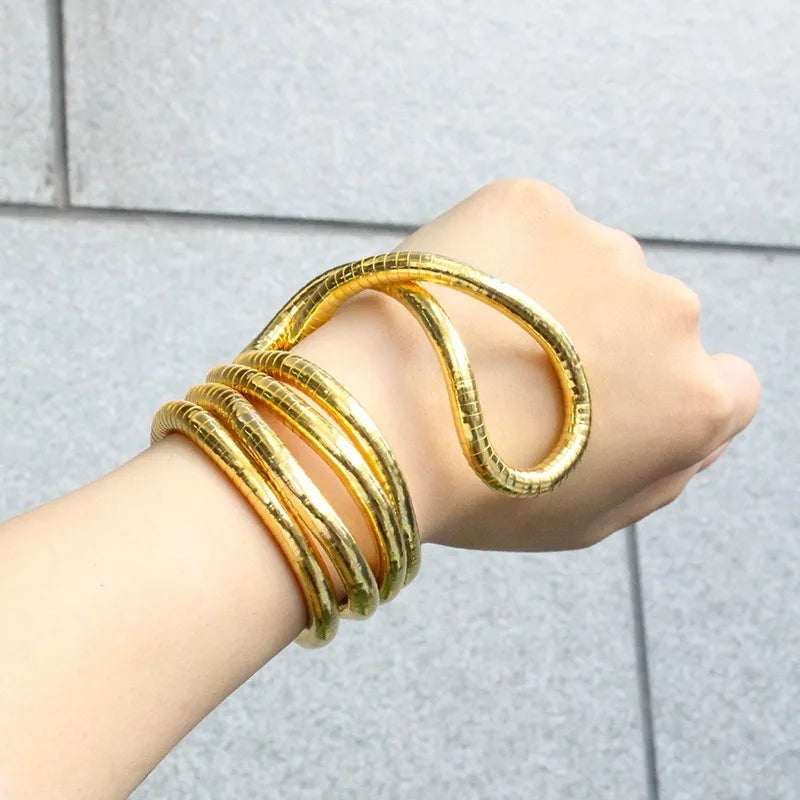 Men and Women Punk Hip-hop Style Snake Necklace Collarbone