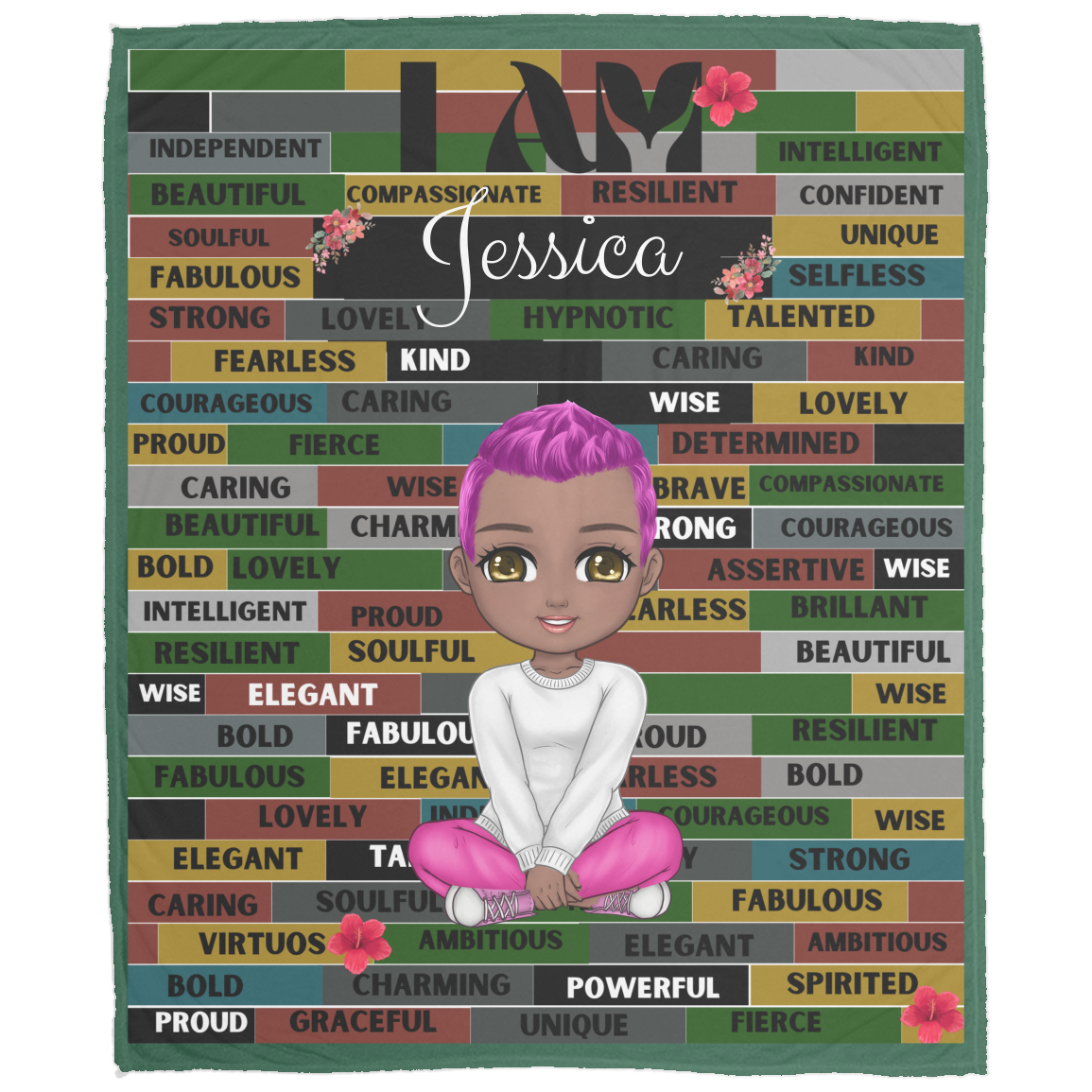 Personalized Blanket "I am" VPM Cozy Plush Fleece Blanket - 50x60