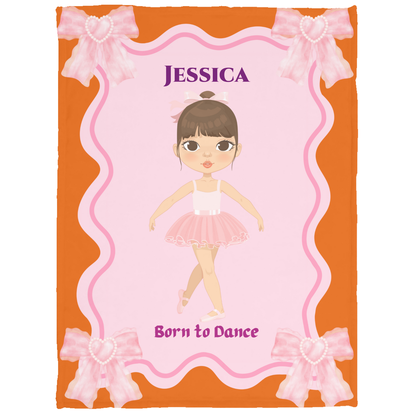 Custom Baby Girl Name Blanket, Plush Soft Fleece Kids Blanket