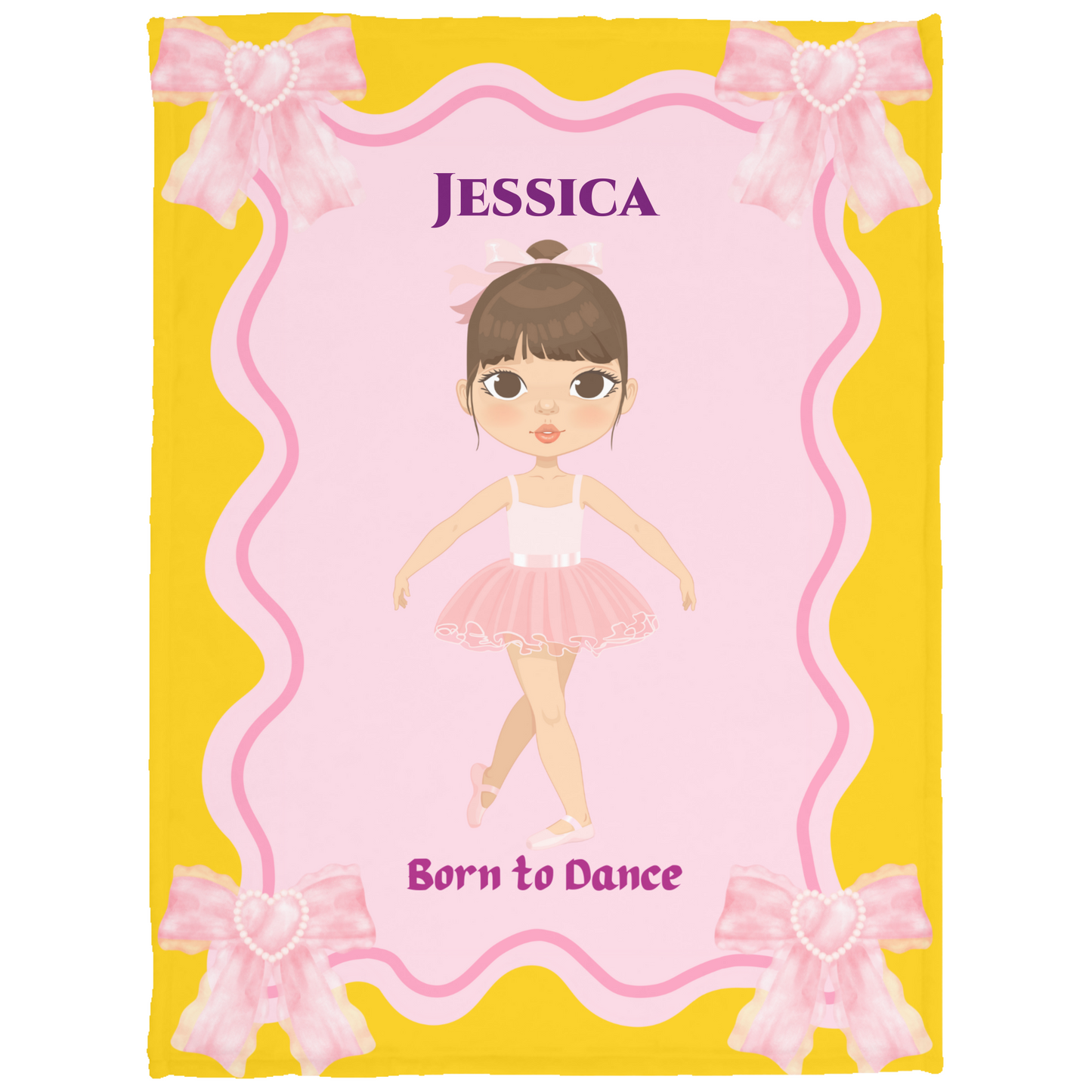 Custom Baby Girl Name Blanket, Plush Soft Fleece Kids Blanket