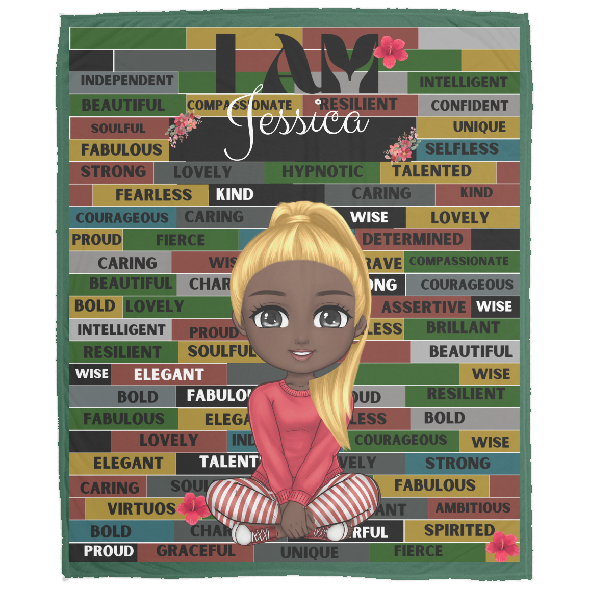 Personalized "I AM" Blanket - VPM Cozy Plush Fleece Blanket - Free Shipping