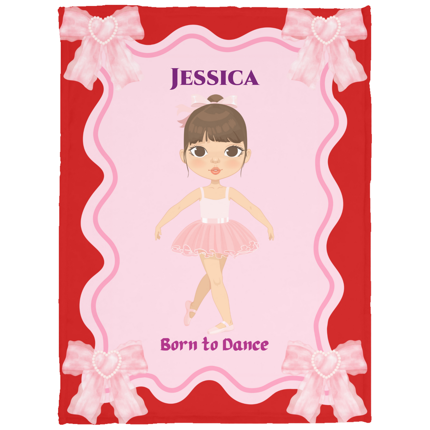Custom Baby Girl Name Blanket, Plush Soft Fleece Kids Blanket