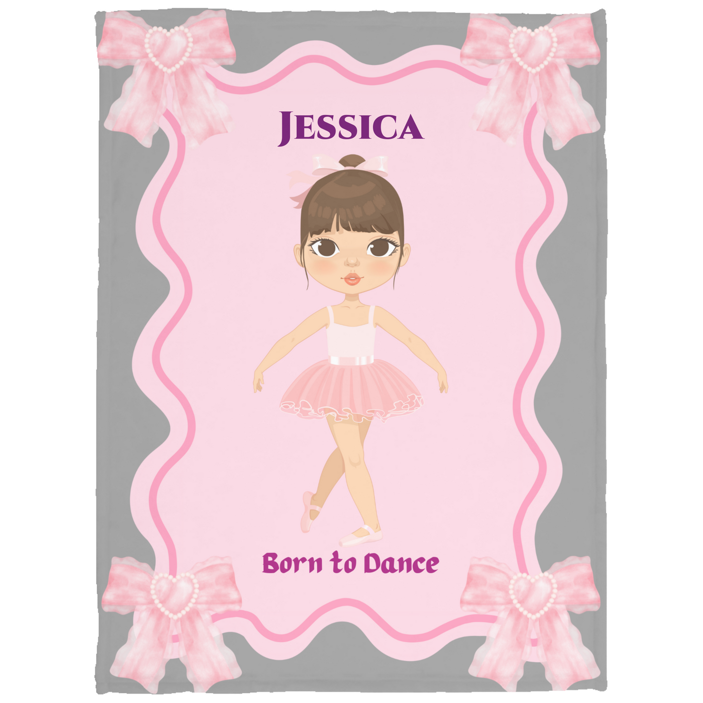 Custom Baby Girl Name Blanket, Plush Soft Fleece Kids Blanket