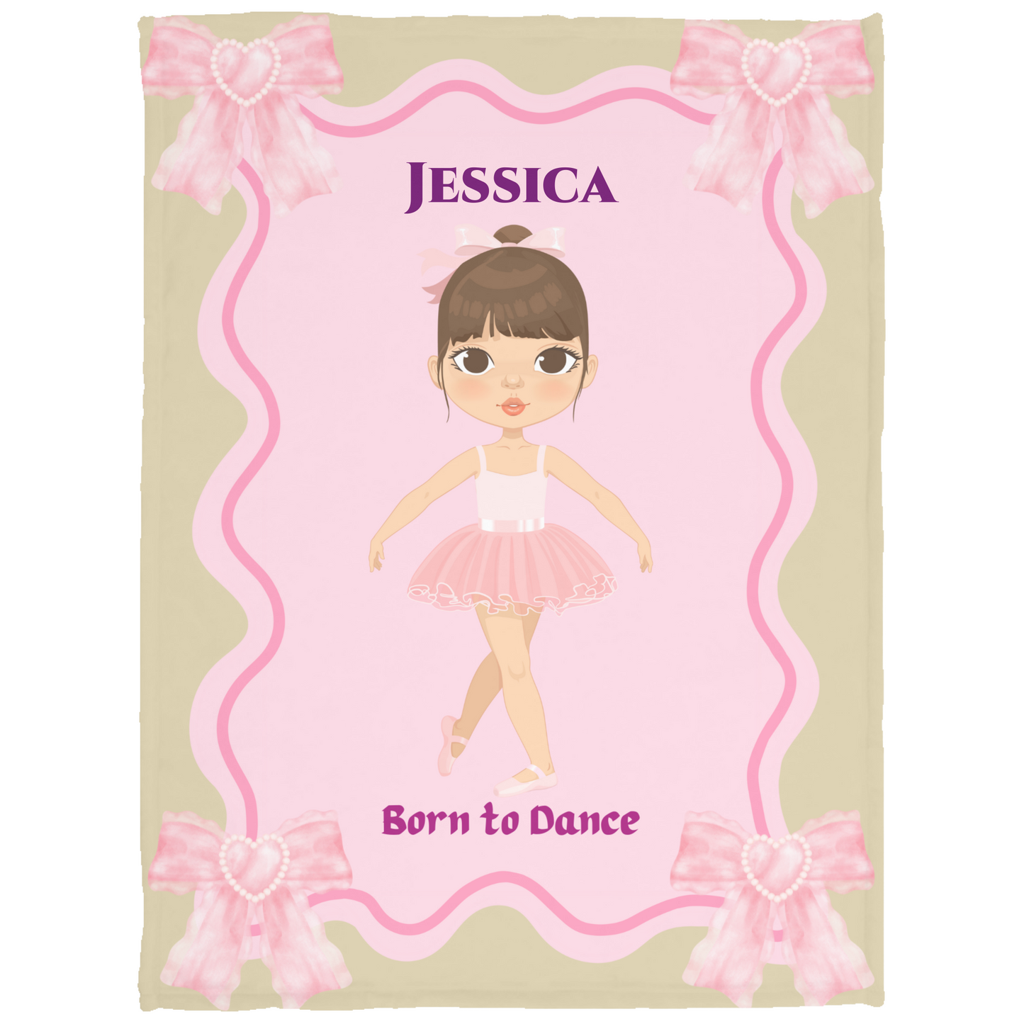 Custom Baby Girl Name Blanket, Plush Soft Fleece Kids Blanket