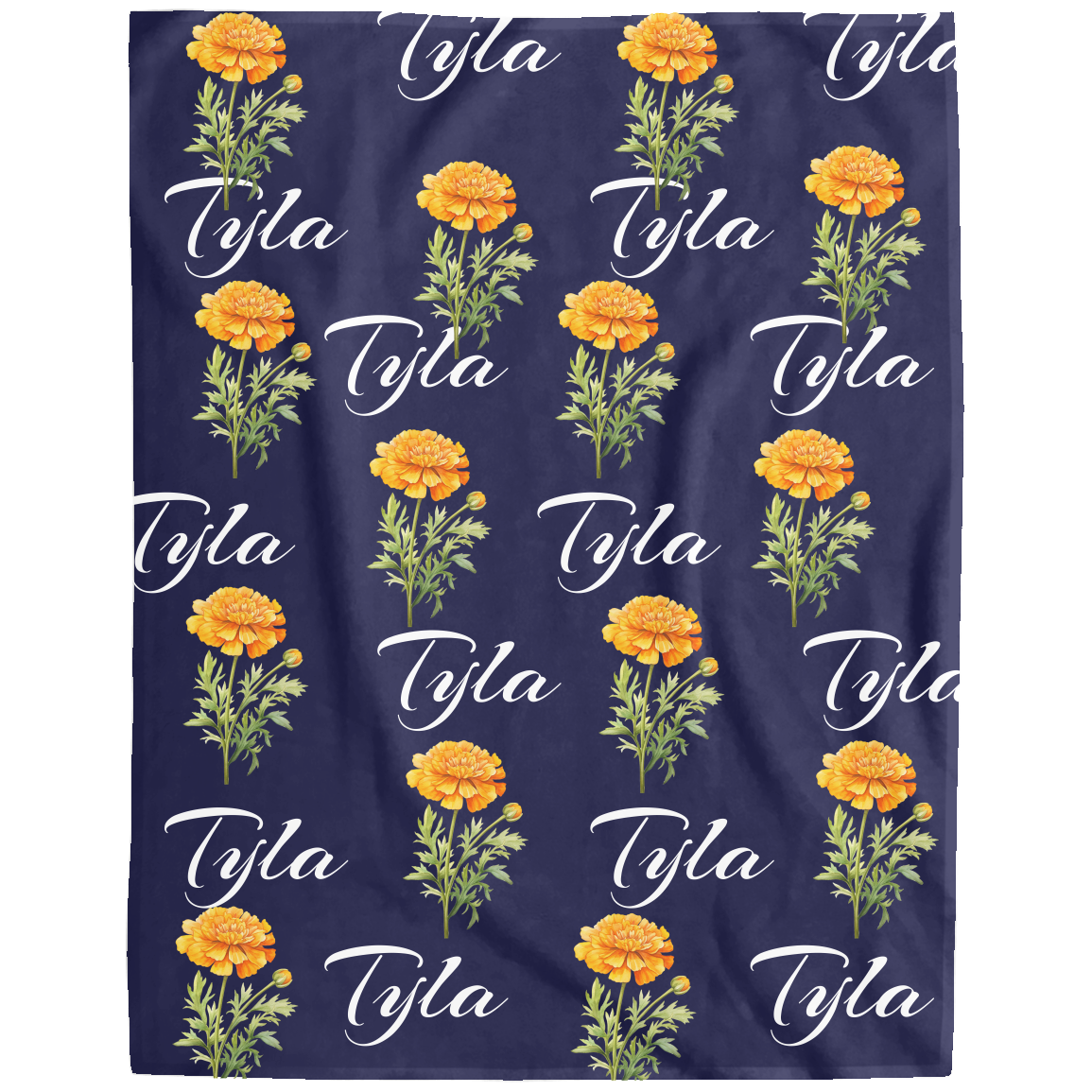 Personalized Birth flower /Name Blanket - VPL Cozy Plush Fleece Blanket 10 %