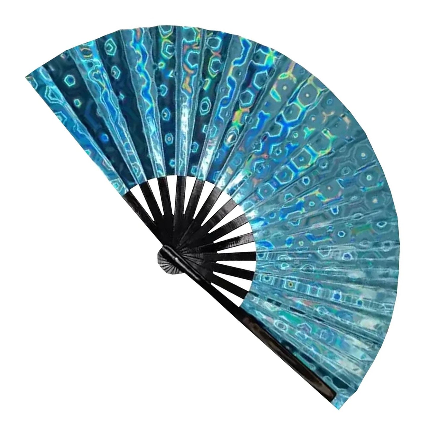 Holographic Hand Fan Raves Fans for Men Women - BeeBeeBuys