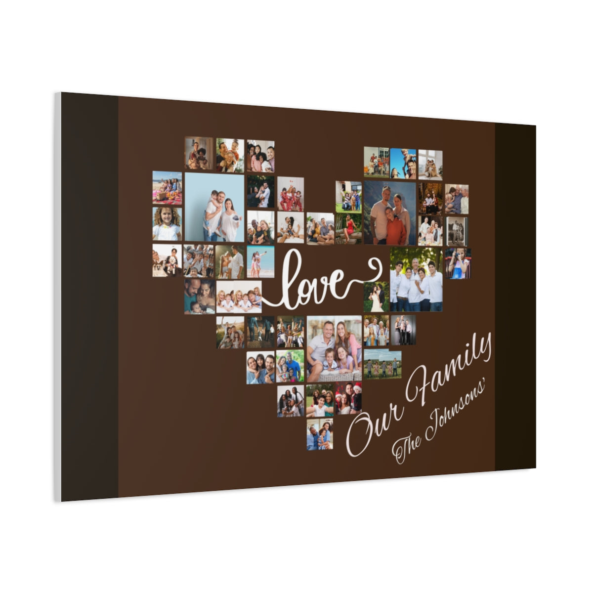 Family Heart Photo Canvas – The Ultimate Keepsake of Love - LIVE PREVIEW AVAILABLE🔥