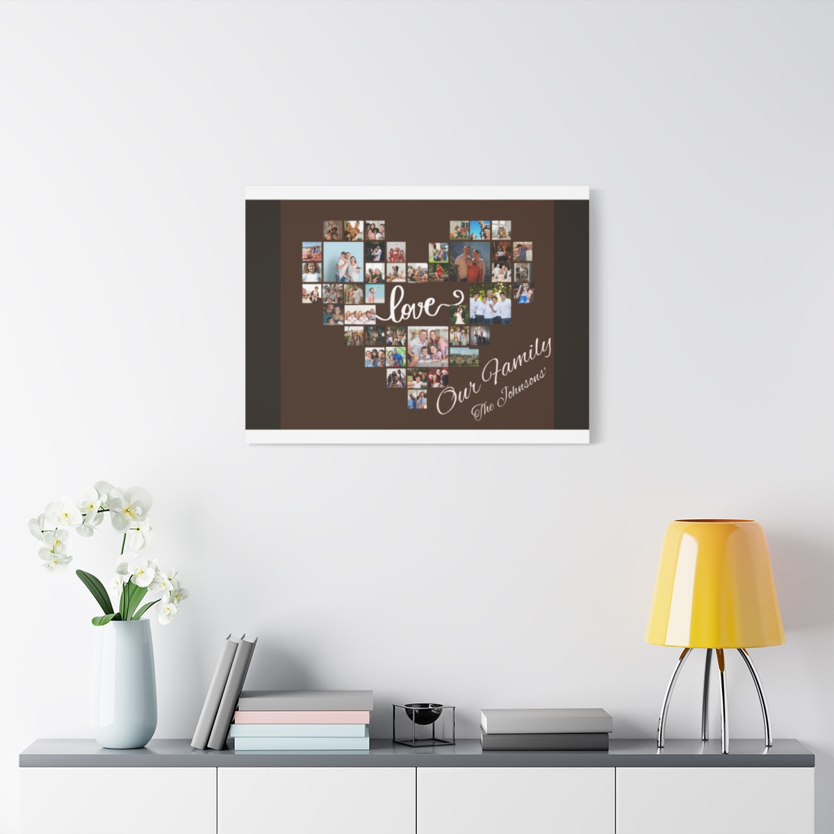 Family Heart Photo Canvas – The Ultimate Keepsake of Love - LIVE PREVIEW AVAILABLE🔥