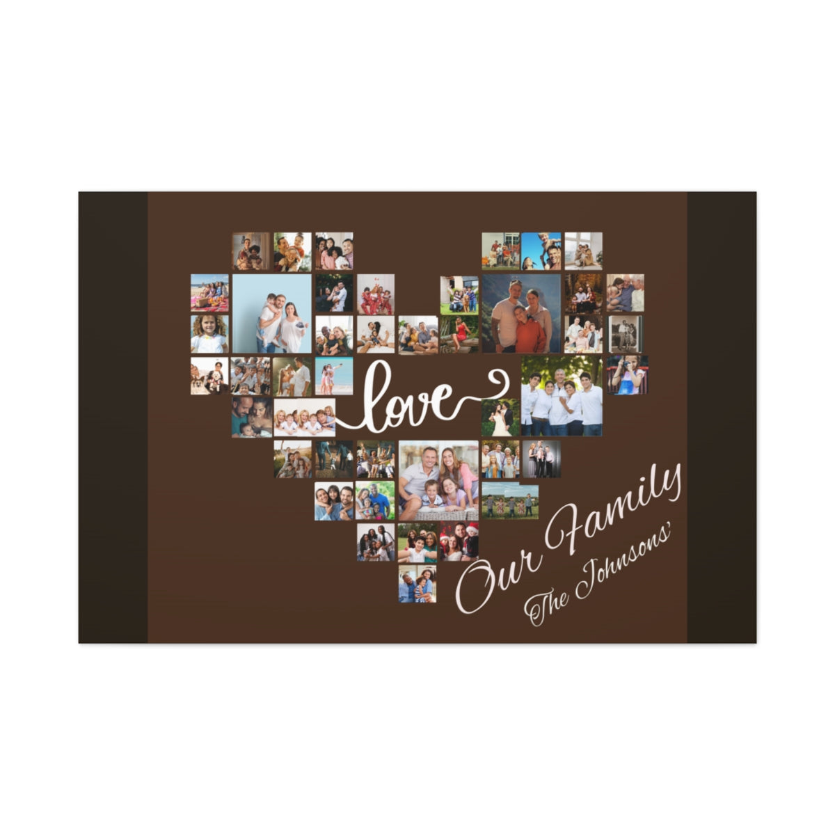 Family Heart Photo Canvas – The Ultimate Keepsake of Love - LIVE PREVIEW AVAILABLE🔥