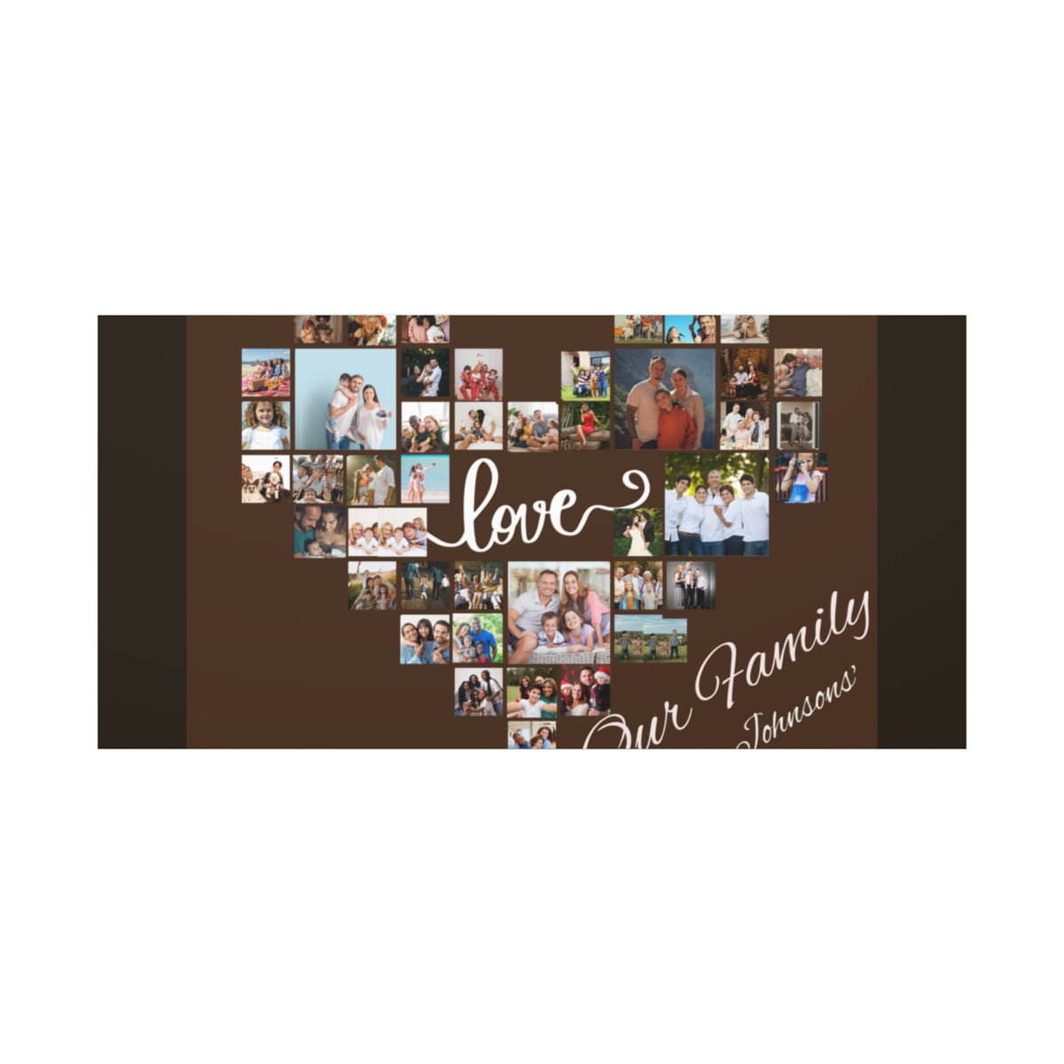 Family Heart Photo Canvas – The Ultimate Keepsake of Love - LIVE PREVIEW AVAILABLE🔥
