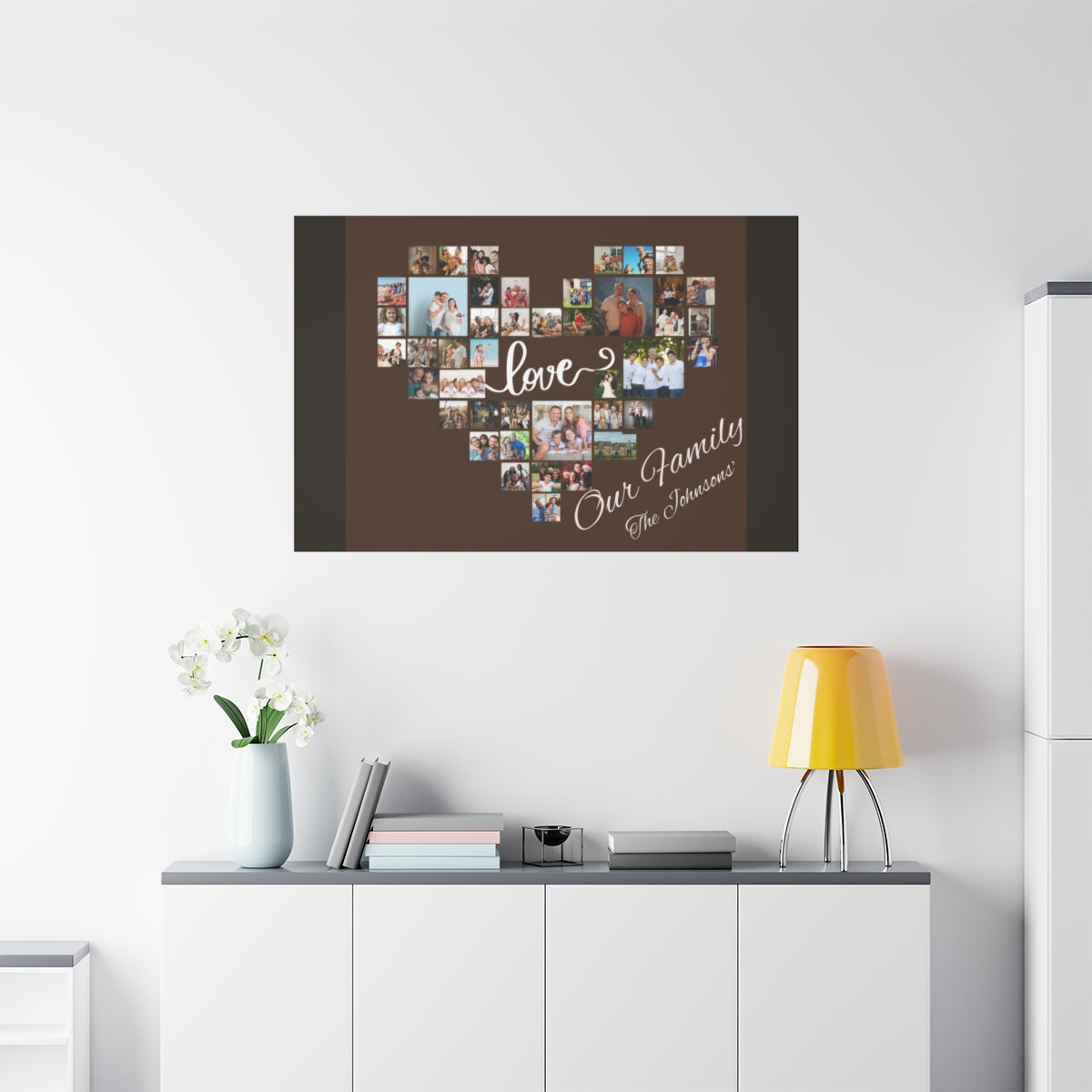 Family Heart Photo Canvas – The Ultimate Keepsake of Love - LIVE PREVIEW AVAILABLE🔥