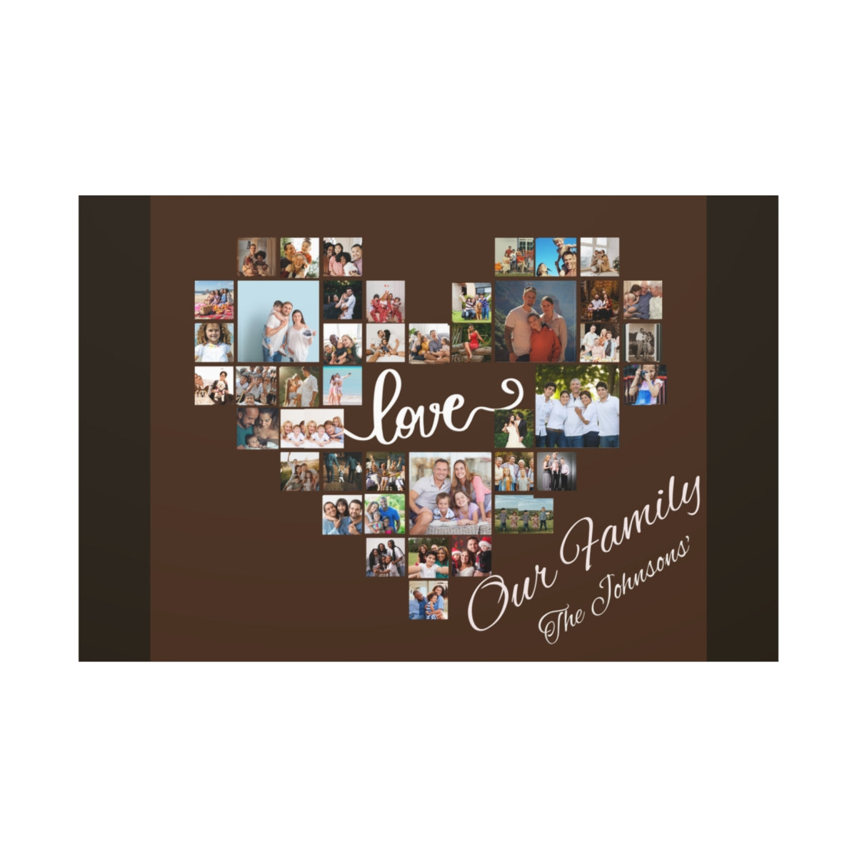 Family Heart Photo Canvas – The Ultimate Keepsake of Love - LIVE PREVIEW AVAILABLE🔥