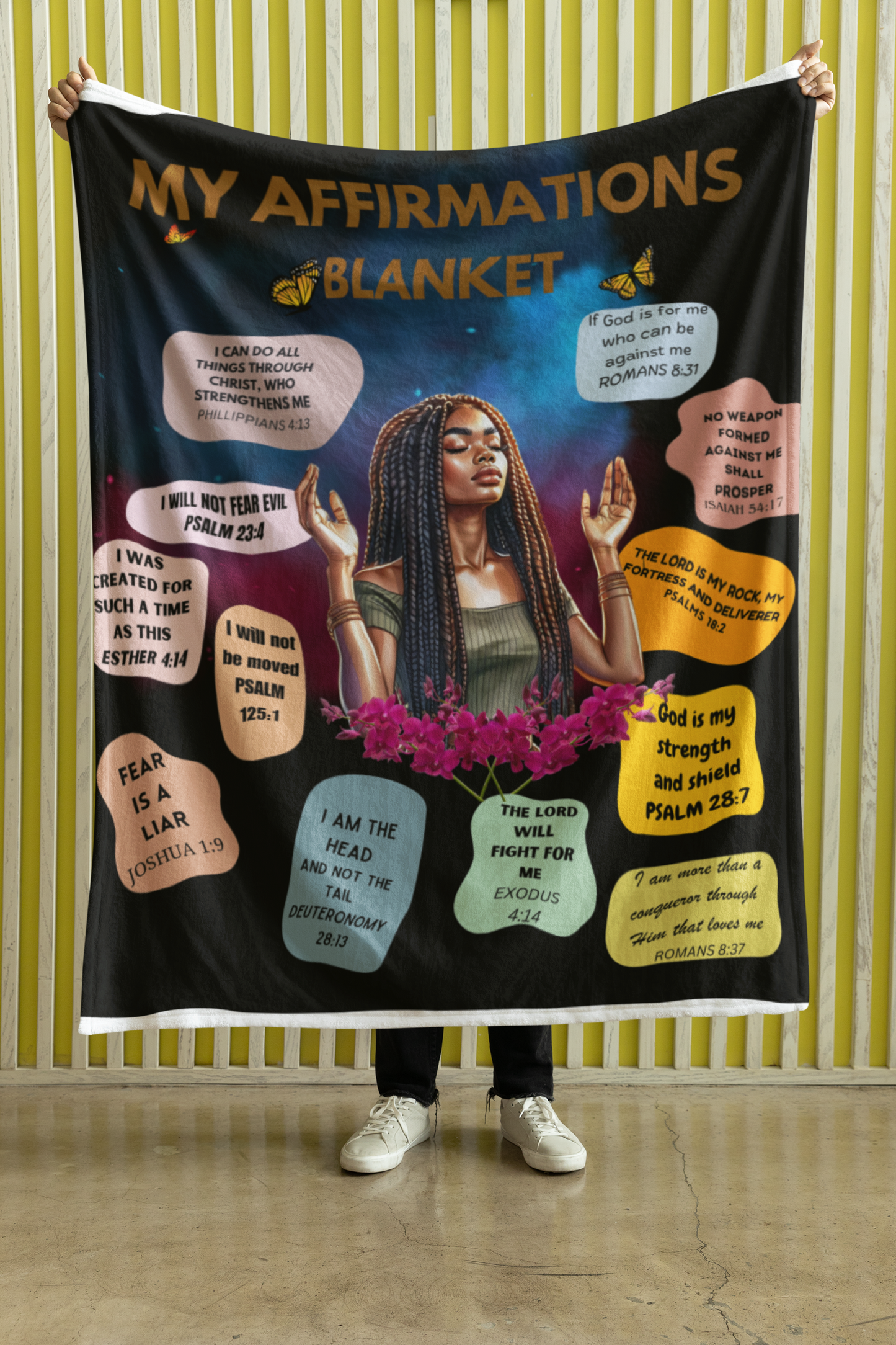 Affirmations Black 2 - FLM Arctic Fleece Blanket 50x60