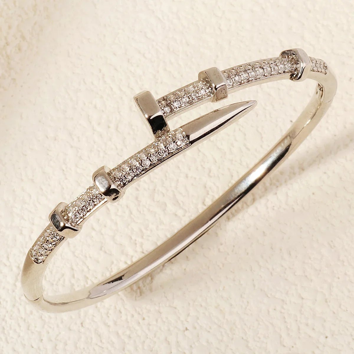 Nail Bracelets Zirconia Screw Bracelet For Women - BeeBeeBuys