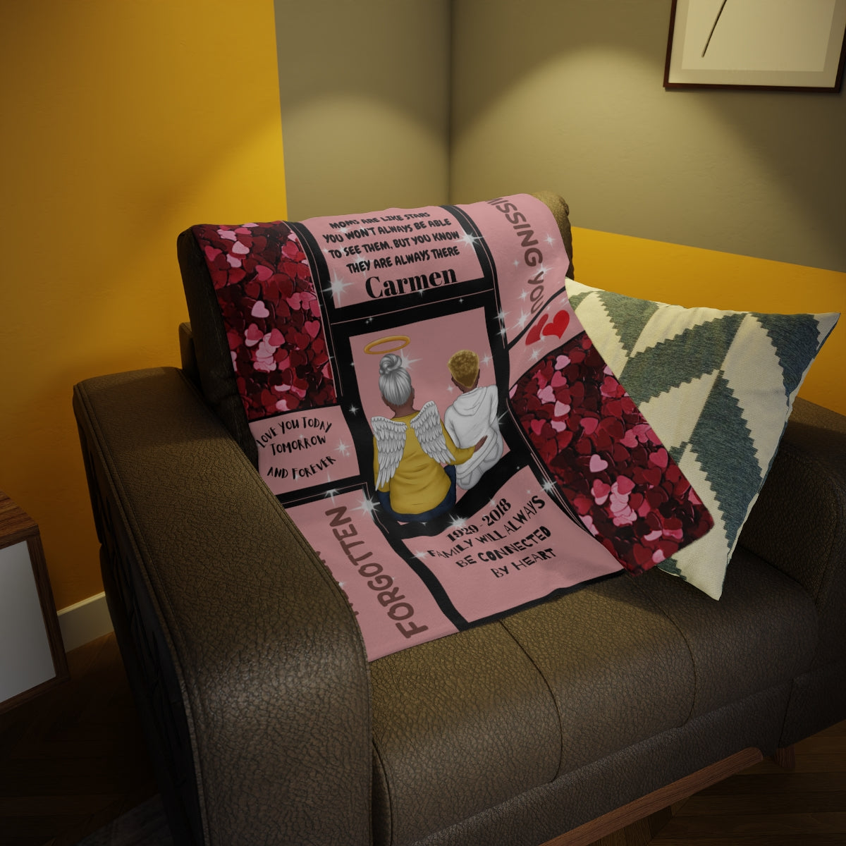 My Moms an Angel - Plush Fleece Blanket