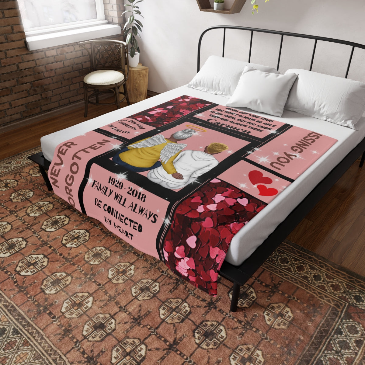 My Moms an Angel - Plush Fleece Blanket
