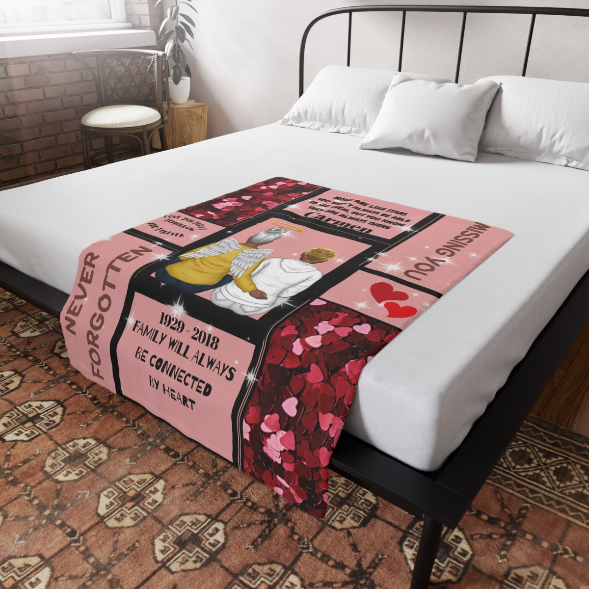 My Moms an Angel - Plush Fleece Blanket
