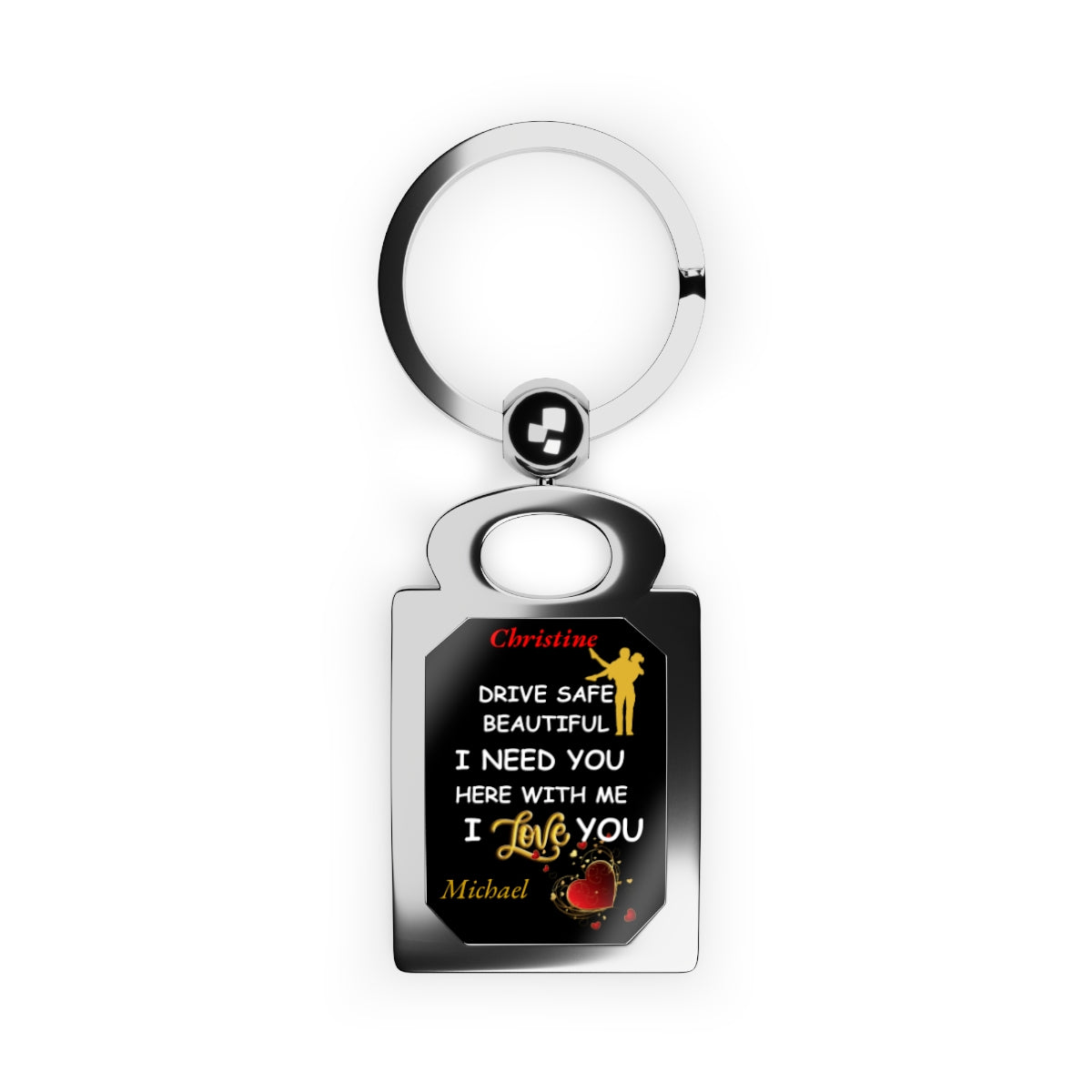 Personalized Rectangle Photo Keyring