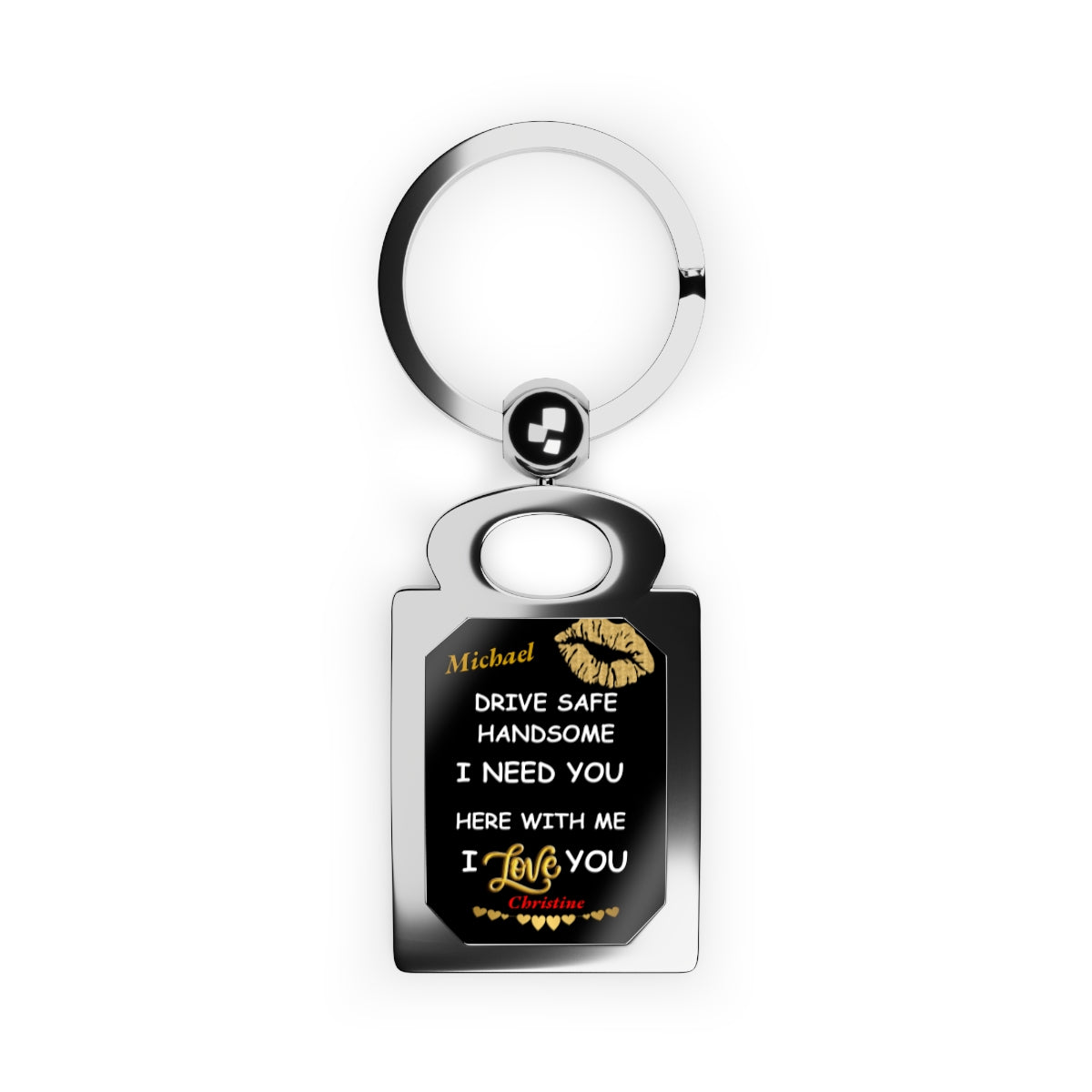 Personalized Rectangle Photo Keyring