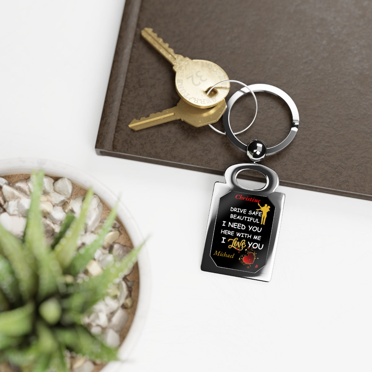 Personalized Rectangle Photo Keyring