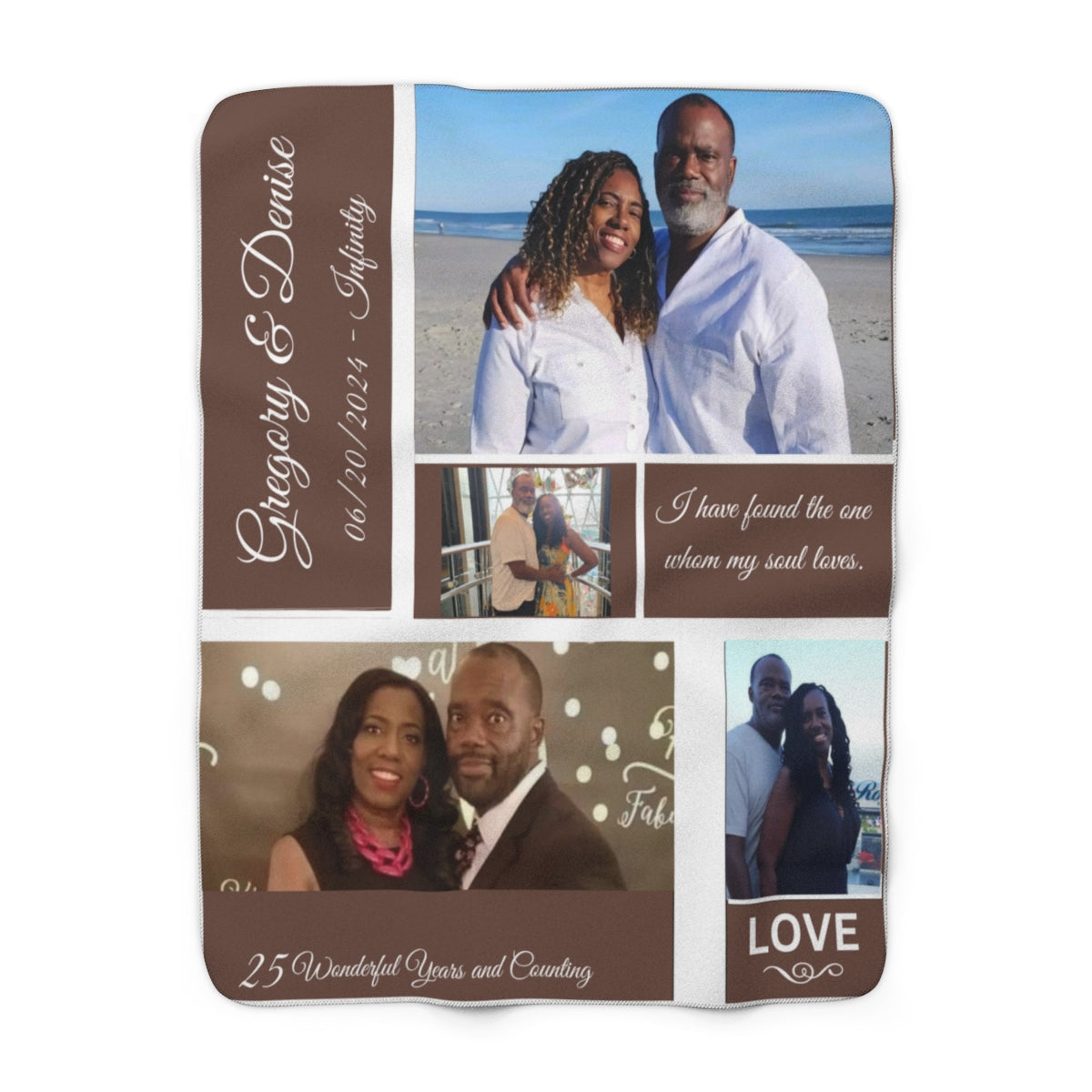 The Personalized love to Infinity Sherpa Fleece Blanket