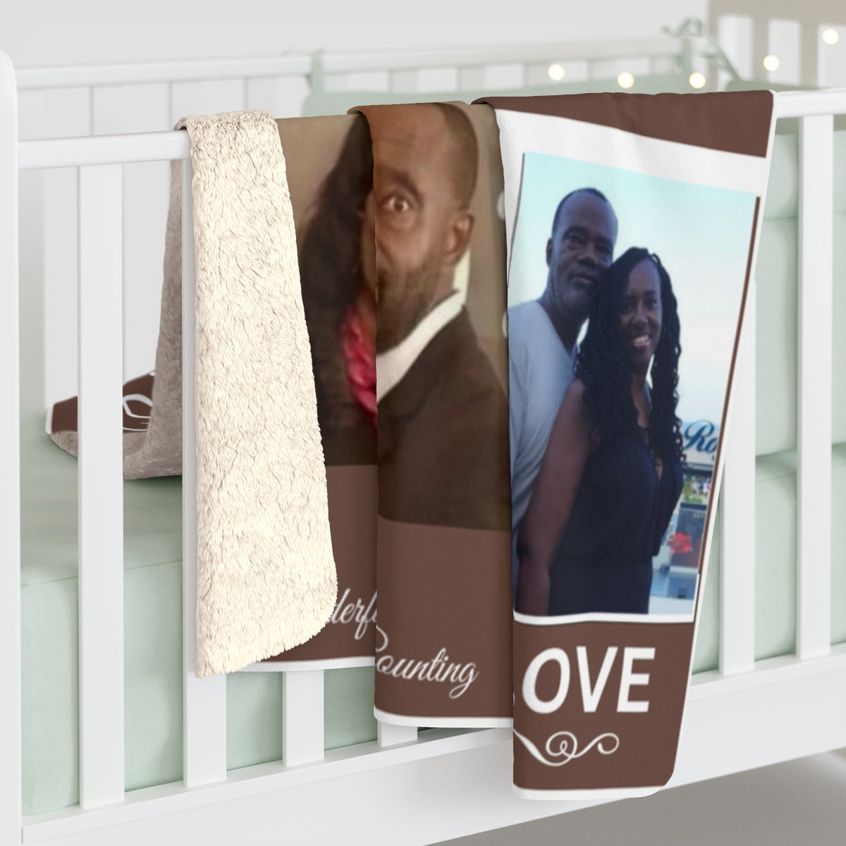 The Personalized love to Infinity Sherpa Fleece Blanket