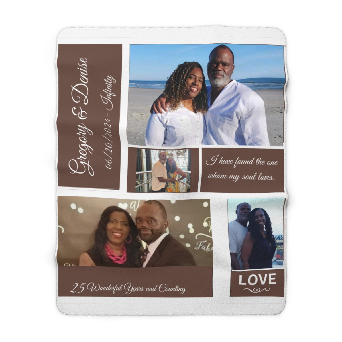 The Personalized love to Infinity Sherpa Fleece Blanket