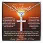 To My Soulmate Necklace, Ball Chain Cross Necklace, Necklace for Her