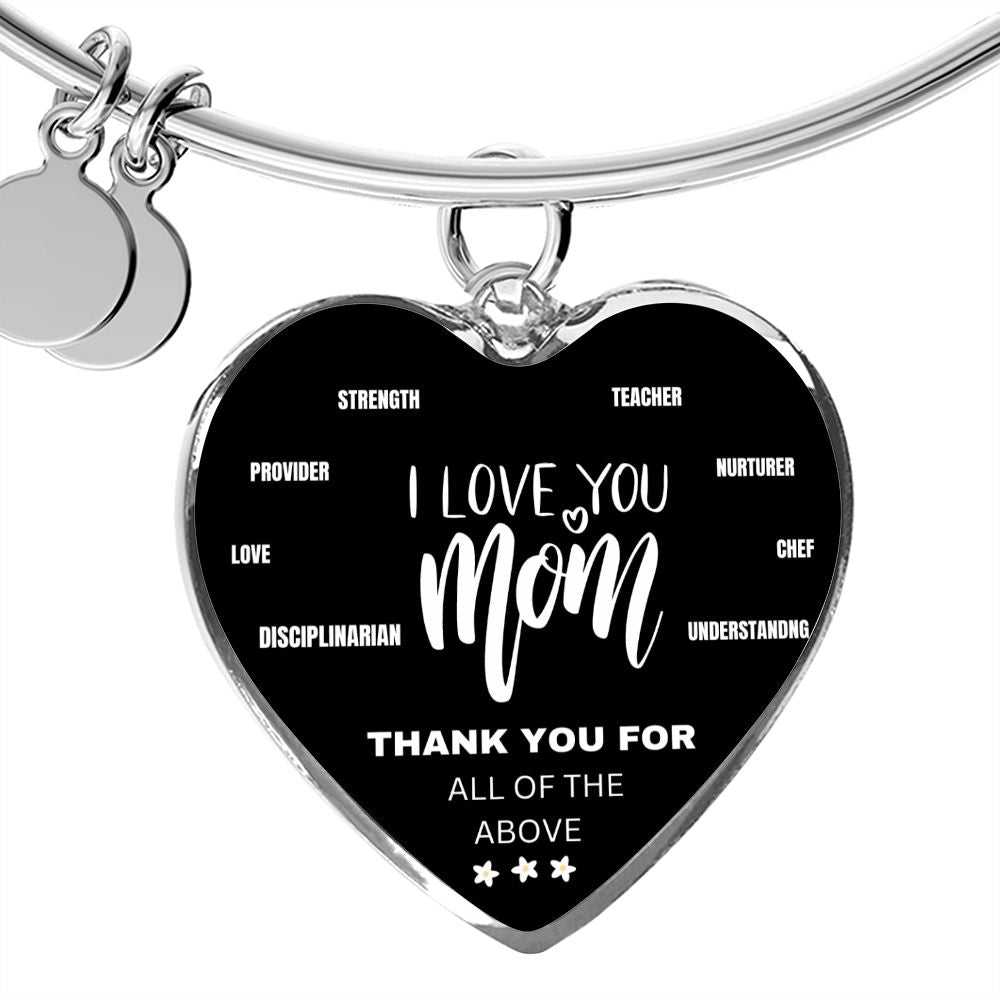 ALL THE REASONS -HEART BANGLE -personalize the back.