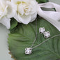 To My Daughter Necklace Set, Love Knot Necklace and Earrings