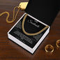 To My Soulmate Stainless Steel Necklace, 14k Cuban Link Chain Necklace