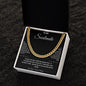 To My Soulmate Stainless Steel Necklace, 14k Cuban Link Chain Necklace
