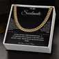 To My Soulmate Stainless Steel Necklace, 14k Cuban Link Chain Necklace