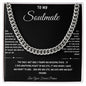 To My Soulmate Stainless Steel Necklace, 14k Cuban Link Chain Necklace