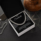 To My Soulmate Stainless Steel Necklace, 14k Cuban Link Chain Necklace